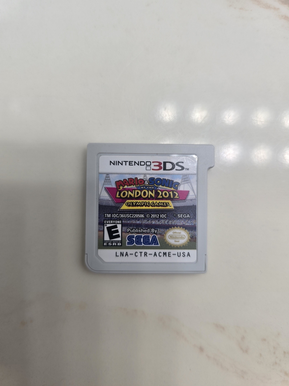 Nintendo 3DS Mario & Sonic London 2012 Game Card - White